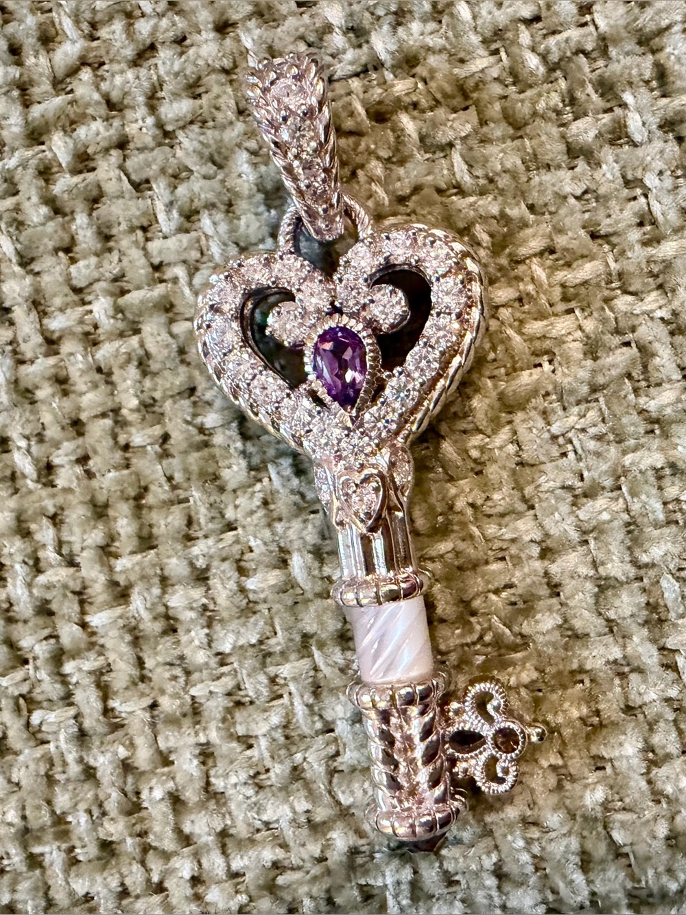 Judith Ripka Heart Key Pendant